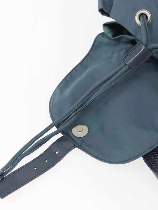 PRADA Backpack Nylon Blue Silver Auth 85634 main image 6